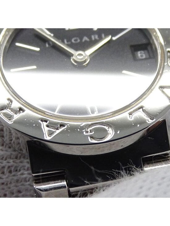 Bvlgari Watch Date Quartz Stainless Steel Silver Black Round Polished main image 9